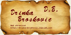 Drinka Brošković vizit kartica